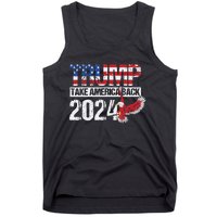 Trump 2024 Flag Take America Back 4th Of July Trump 2024 Tank Top