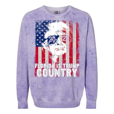 Trump 2024 Florida Trump Country American Flag Election Colorblast Crewneck Sweatshirt