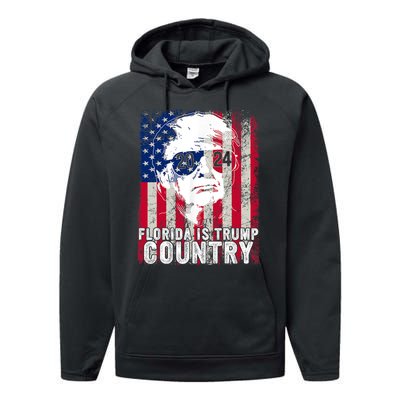 Trump 2024 Florida Trump Country American Flag Election Performance Fleece Hoodie