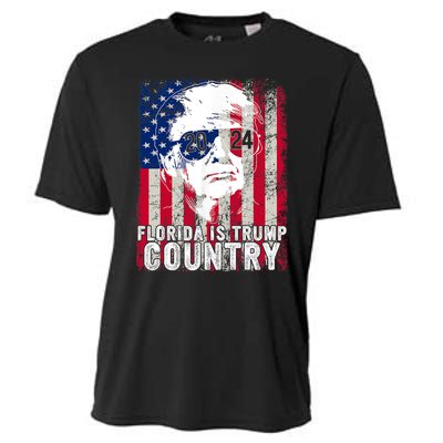 Trump 2024 Florida Trump Country American Flag Election Cooling Performance Crew T-Shirt