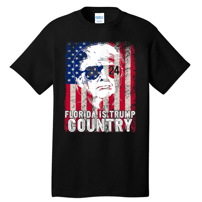 Trump 2024 Florida Trump Country American Flag Election Tall T-Shirt