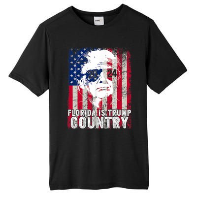 Trump 2024 Florida Trump Country American Flag Election Tall Fusion ChromaSoft Performance T-Shirt