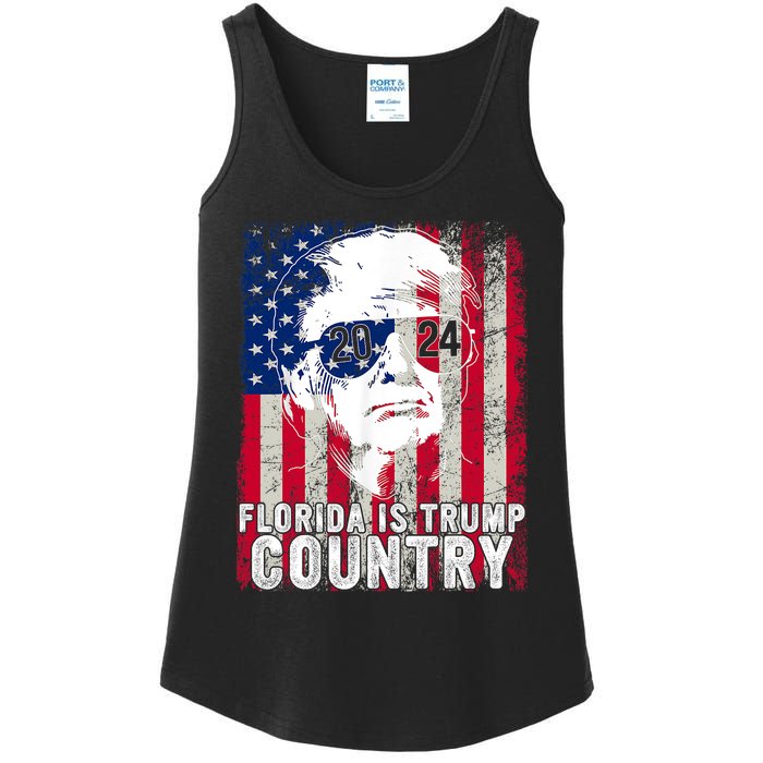 Trump 2024 Florida Trump Country American Flag Election Ladies Essential Tank