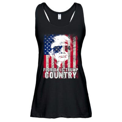 Trump 2024 Florida Trump Country American Flag Election Ladies Essential Flowy Tank