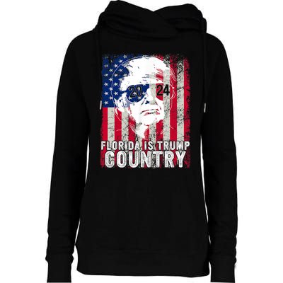 Trump 2024 Florida Trump Country American Flag Election Womens Funnel Neck Pullover Hood