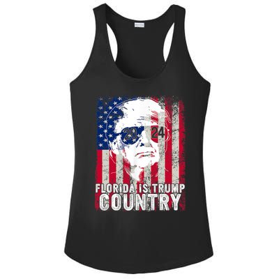 Trump 2024 Florida Trump Country American Flag Election Ladies PosiCharge Competitor Racerback Tank