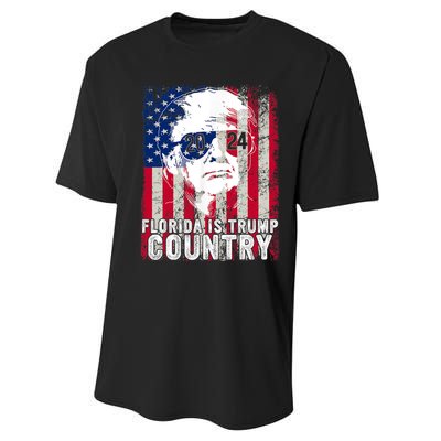 Trump 2024 Florida Trump Country American Flag Election Performance Sprint T-Shirt