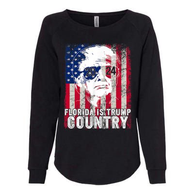 Trump 2024 Florida Trump Country American Flag Election Womens California Wash Sweatshirt