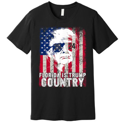 Trump 2024 Florida Trump Country American Flag Election Premium T-Shirt