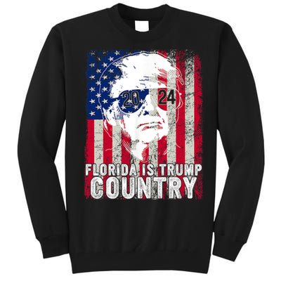 Trump 2024 Florida Trump Country American Flag Election Tall Sweatshirt