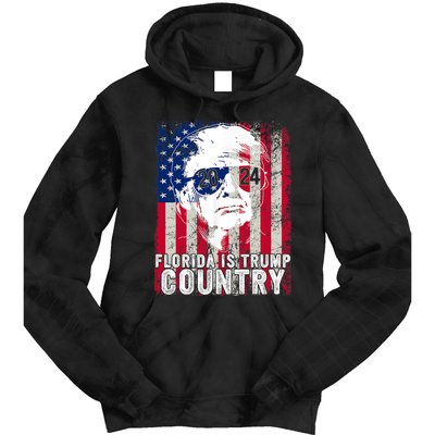 Trump 2024 Florida Trump Country American Flag Election Tie Dye Hoodie