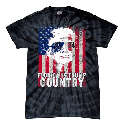 Trump 2024 Florida Trump Country American Flag Election Tie-Dye T-Shirt