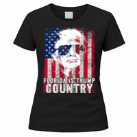 Trump 2024 Florida Trump Country American Flag Election Women's T-Shirt