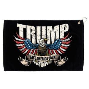 Trump 2024 Flag Take America Donald Trump Grommeted Golf Towel