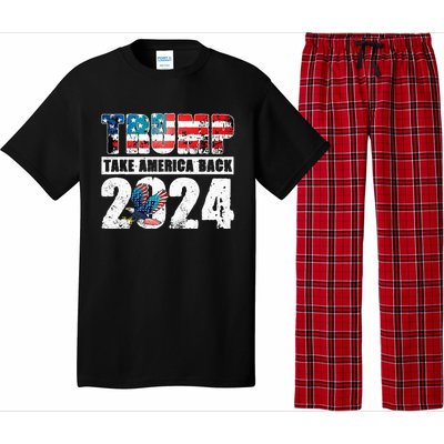 Trump 2024 Flag Take America Back 4th Of July Trump 2024 Pajama Set