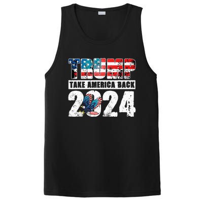 Trump 2024 Flag Take America Back 4th Of July Trump 2024 PosiCharge Competitor Tank