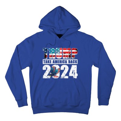 Trump 2024 Flag Take America Back 4th Of July Trump 2024 Hoodie