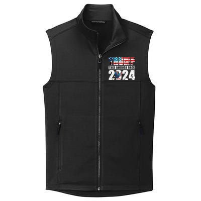 Trump 2024 Flag Take America Back 4th Of July Trump 2024 Collective Smooth Fleece Vest