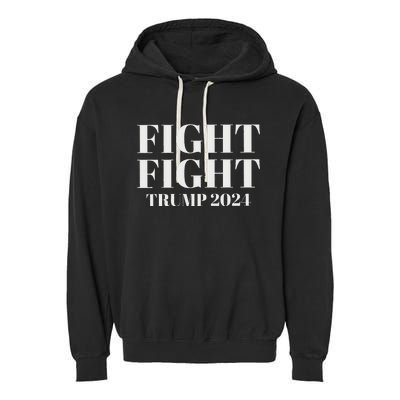 Trump 2024 Fight President Election Bold Design Garment-Dyed Fleece Hoodie