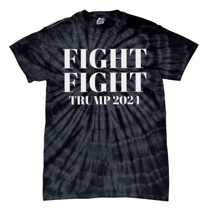 Trump 2024 Fight President Election Bold Design Tie-Dye T-Shirt