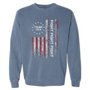 Trump 2024 Fight Fight Fight Trump President Election 2024 Gift Garment-Dyed Sweatshirt