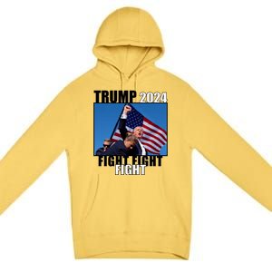 Trump 2024 Fight Fight Fight Assassination Attempt Fist Maga Premium Pullover Hoodie