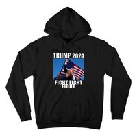 Trump 2024 Fight Fight Fight Assassination Attempt Fist Maga Hoodie