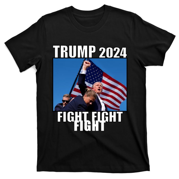 Trump 2024 Fight Fight Fight Assassination Attempt Fist Maga T-Shirt