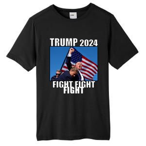 Trump 2024 Fight Fight Fight Assassination Attempt Fist Maga Tall Fusion ChromaSoft Performance T-Shirt