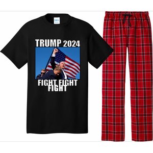 Trump 2024 Fight Fight Fight Assassination Attempt Fist Maga Pajama Set