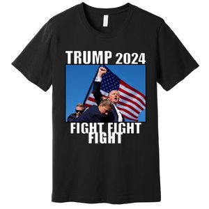 Trump 2024 Fight Fight Fight Assassination Attempt Fist Maga Premium T-Shirt