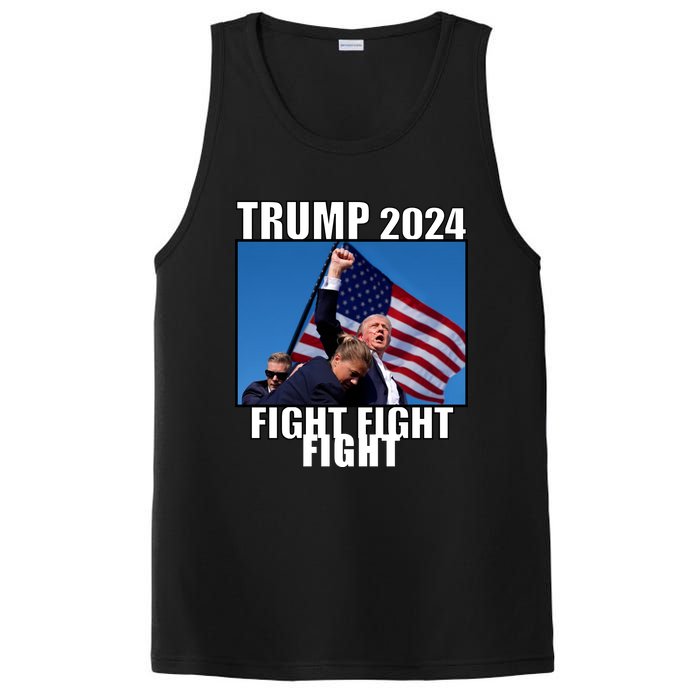 Trump 2024 Fight Fight Fight Assassination Attempt Fist Maga PosiCharge Competitor Tank