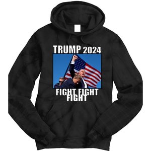 Trump 2024 Fight Fight Fight Assassination Attempt Fist Maga Tie Dye Hoodie