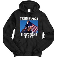 Trump 2024 Fight Fight Fight Assassination Attempt Fist Maga Tie Dye Hoodie