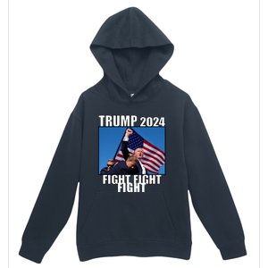 Trump 2024 Fight Fight Fight Assassination Attempt Fist Maga Urban Pullover Hoodie