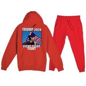 Trump 2024 Fight Fight Fight Assassination Attempt Fist Maga Premium Hooded Sweatsuit Set