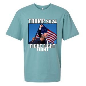 Trump 2024 Fight Fight Fight Assassination Attempt Fist Maga Sueded Cloud Jersey T-Shirt