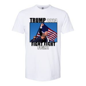 Trump 2024 Fight Fight Fight Assassination Attempt Fist Maga Softstyle CVC T-Shirt