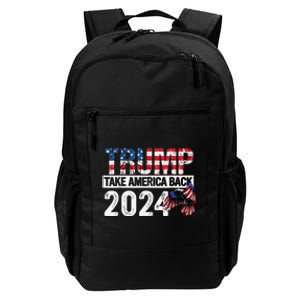 Trump 2024 Flag Take America Back 4th Of July Trump 2024 Daily Commute Backpack