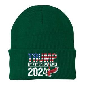 Trump 2024 Flag Take America Back 4th Of July Trump 2024 Knit Cap Winter Beanie