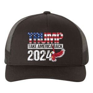 Trump 2024 Flag Take America Back 4th Of July Trump 2024 Yupoong Adult 5-Panel Trucker Hat