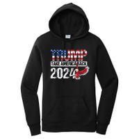 Trump 2024 Flag Take America Back 4th Of July Trump 2024 Women's Pullover Hoodie