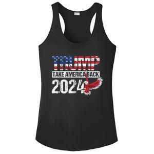 Trump 2024 Flag Take America Back 4th Of July Trump 2024 Ladies PosiCharge Competitor Racerback Tank