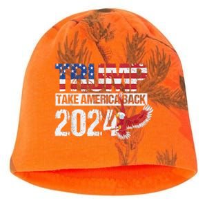 Trump 2024 Flag Take America Back 4th Of July Trump 2024 Kati - Camo Knit Beanie