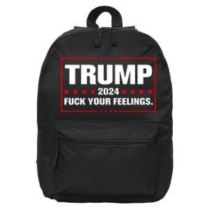 Trump 2024 Fuck Your Feelings 16 in Basic Backpack