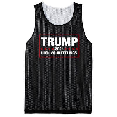 Trump 2024 Fuck Your Feelings Mesh Reversible Basketball Jersey Tank