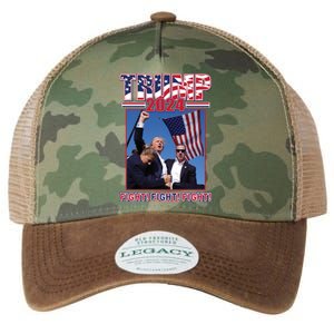 Trump 2024 Fight Fight Fight Legacy Tie Dye Trucker Hat