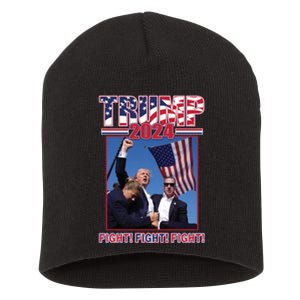 Trump 2024 Fight Fight Fight Short Acrylic Beanie