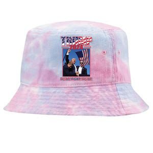 Trump 2024 Fight Fight Fight Tie-Dyed Bucket Hat