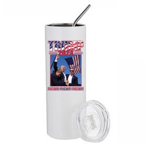 Trump 2024 Fight Fight Fight Stainless Steel Tumbler